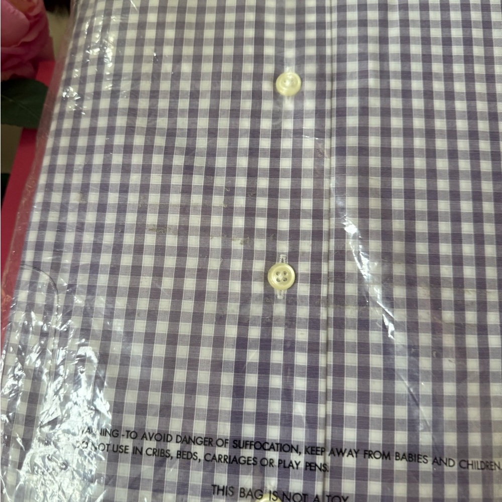 DXL Big and Tall. Well Dressed Elegant Men's Purple Checkered Shirt. - Picture 9 of 16